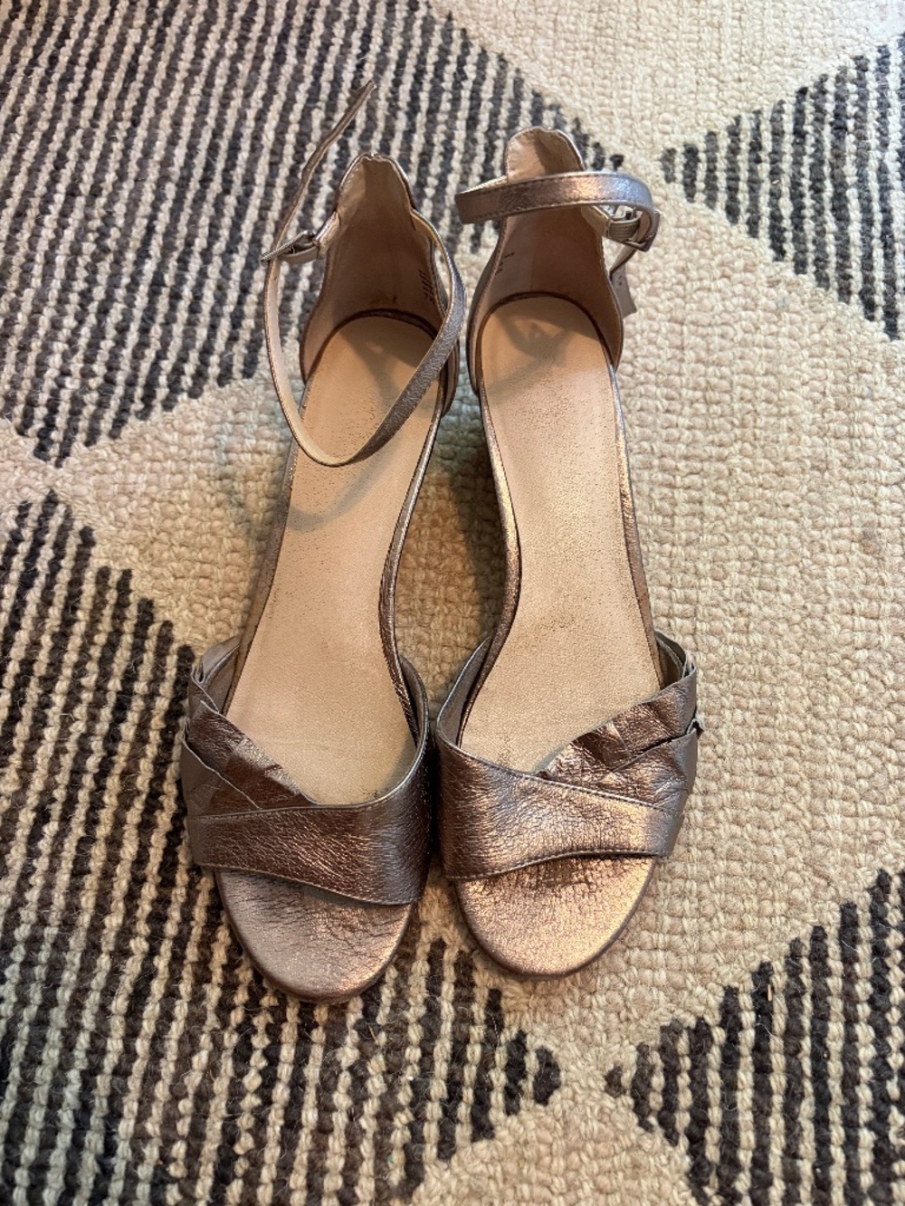 Seychelles metallic wedge sandal